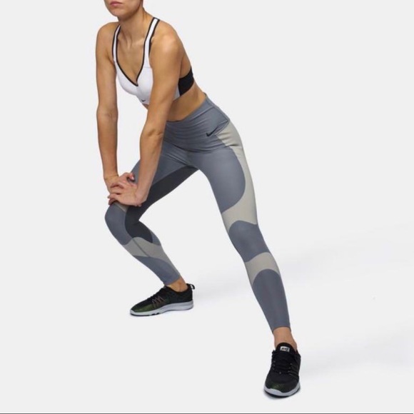 Nike Power Legend Gray High Rise Training Leggings - Picture 3 of 13